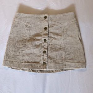 Mono B Tan Corduroy Skirt Size Medium
